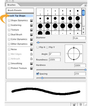 Photoshop Brush Window