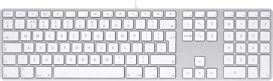 Differences between British and US Apple Keyboards