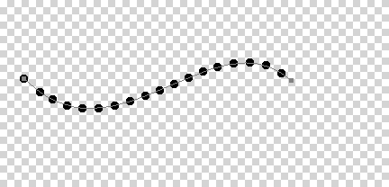 curved dotted line